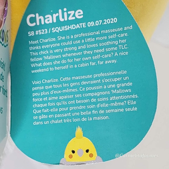 CHARLIZE 🐤 Yellow/Gray Cockatoo Bird Original Squishmallows By Kellytoy NWT - Picture 4 of 8